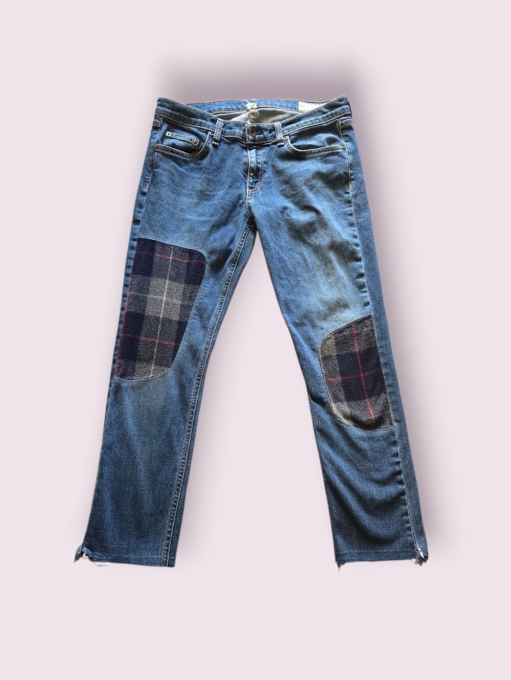 Rag & Bone Flannel Patch Jeans,